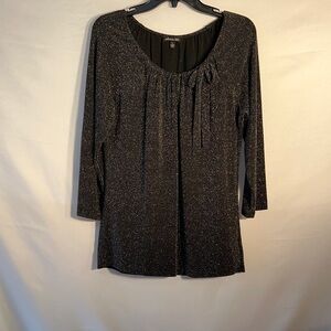Elegant Black Glitter Blouse